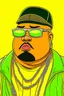 Placeholder: Cartoon de rapper pesado