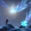 Placeholder: celestial, ice crystals, snow, icicles, reflections