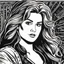 Placeholder: star Ginger Lynn Allen in Linocut: scene for the rated movie Blame it on Ginger (1986)