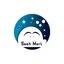 Placeholder: Logo, vector, clean, circle logo with a face looking up at the moon clouds and stars