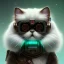 Placeholder: Cyberpunk Portrait of cyborg Persian cat child with brown hair and with cute face, north pole snowy vibe , perfect composition, hyperrealistic, super detailed, 8k, high quality, trending art, trending on artstation, sharp focus, studio photo, intricate details, highly detailed, by greg rutkowski