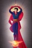 Placeholder: Portrait lady, full body shot, full-color long shot style of Doctor Strange