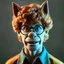 Placeholder: shaggy from scooby doo with ginger curly hair and geek glasses