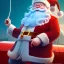 Placeholder: Santa claus driving his red Tesla convertible car, character design by cory loftis, fenghua zhong, ryohei hase, ismail inceoglu and ruan jia. unreal engine 5, artistic lighting, highly detailed, photorealistic, fantasy