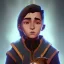 Placeholder: Portrait of a wizard kid with his pet familiar by Nick Harris