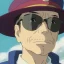 Placeholder: a man with sunglasses standing in front of a cloudy sky, a character portrait, by Miyazaki, flcl, old charismatic mechanic, subtle confident smile, in pilote, solarpunk human, defying gravity, pompadour, absolute chad, john carmack, daddy energy, gulf, beautiful singularities