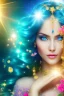 Placeholder: Beautyful smiling young woman, long hair amazing blue eyes, flowers, happy cosmic, bright colors, blue, pink, gold, jewels, realistic, photo real, clear sunny background, highly detailed, high contrast, 8k high definition, unreal engine 5, extremely sharp detail, light effect, sunny light backgroundgold, jewels, realistic, photo real, clear sunny background, highly detailed, high contrast, 8k h