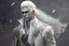 Placeholder: A Fantasy Human, a white masculine human with medium white hair. Battle Scars. Full body. Military clothes. HD