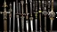 Placeholder: collection of swords and armor