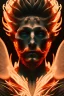 Placeholder: portrait photography of an ethereal beautiful animal god, Fire theme art, Dark moody night atmosphere, Portrait of a man by Michelangelo, 8K, close-up face, anatomically perfect face, oak tree roots, ignore NSFW