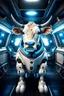 Placeholder: robot cow in spaceship