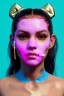 Placeholder: Ultra Realistic image, Rosalía artist, casual portrait, normal complexion, natural small busty, yakuza tattoo, two bows, little chopsticks hair ,black eye long liner, latex t-shirt, inflatable open coat, gold pink and blue style, spray line glow make up, geometric led jewelry, fog, hot, inflatable style latex coat, vibrant color, highly detailed, art stations, concept art, smooth, unreal engine 5, god rays, ray tracing, RTX, lumen lighting, ultra detail, volumetric lighting, 3d, finely drawn.