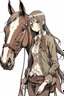 Placeholder: Anime woman with horse
