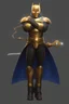 Placeholder: Golden Warforged, Batman, Sorcerer Supreme, Dark Cloak, Mechanus, Humanoid.