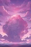 Placeholder: Pink sunset with clouds without people
