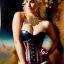 Placeholder: portrait beautiful face 'Paige Spiranac',busty,blonde,smiling,ancient tight latex corset, balanciaga fashion clothe painting by gaston bussiere, greg rutkowski, yoji shinkawa, yoshitaka amano, tsutomu nihei, donato giancola, tim hildebrandt, oil on canvas, cinematic composition, extreme detail,fit full head inside picture,16k