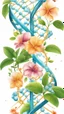 Placeholder: Color Logo DNA around it plants, white background, intricate details, highly detailed, high details, detailed portrait, masterpiece,ultra detailed, ultra quality