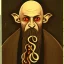 Placeholder:  Nosferatu vampire with a tentacle beard as a Russian Orthodox