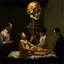 Placeholder: a huge golden brain supported by very small beautiful Asian female human bodies, complex surgical instruments mix a newborn boy between light and shadow, surrealism, symbolism, minimalism, sculpture by Adrian Ghenie, Lucian Freud, Rene Magritte, Salvador Dali