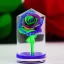 Placeholder: transparent multicolor crystal rose