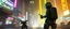 Placeholder: cyberpunk space city, in valley, A space priest rogue cowboy girl biker astronaut with disco ball rocket backpack named Daisy started doing the splits, Blew a fuse in his hips and short-circuited his bits, The Martian fluffy gremlins went wild, the Plutonians dogs screamed, Even black-and-white aliens turned ultraviolet green! in the style of fallout 4 and HR Giger, background motion blur , and volume fog spot lights