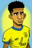 Placeholder: Luis Diaz Colombian soccer player cartoon 2d