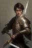 Placeholder: noble swordman with rapier short brown hair not chinese