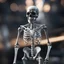 Placeholder: portrait of glowing skeleton doing gymnastics, zeiss prime lens, bokeh like f/0.8, tilt-shift lens 8k, high detail, smooth render, down-light, unreal engine, prize winning
