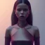 Placeholder: Jenna ortega, wednesday, wearing a dark purple lip paired with the soft smoke around eyes, wednesday hair, wednesday dress, hyper detail, octane render, unreal engine 5, photorealistic, 8k resulation