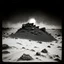 Placeholder: A striking quality Kodak photograph captures a wasteland with creepy, details of the dust very accentuated, glossy organic mass, adorned with minerals and rocks. Bathed in intense light, eerie, Max Ernst style, black sun, fog