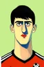 Placeholder: Thibaut Courtois Belgian soccer player cartoon 2d