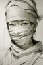 Placeholder: Yoji Shinkawa drawing of hospital patient with bandages all over their face