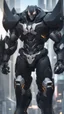 Placeholder: a close up of a Mega Giant in a venom suit, venomized, goth cybersuit, anime mech armor, overwatch character concept art, cyber skeleton, cyber japan armor, cyber fight armor, cyberpunk venom , hard surface character pinterest, reaper from overwatch, black heavy armor, mecha anthropomorphic penguin, mecha suit, venom mecha, muscular! cyberpunk