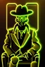 Placeholder: ((A cartoon cannabis logo 3 d )) ((Dresses like a mafia)) (((Sitting in a nightclub)) ((((There is a neon weed logo in the background, outlined on the outside in a golden color with an energy glow )))There is a lot of smoke