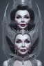 Placeholder: Joan Collins as evil queen in black leather, leather, busty, cleavage, angry, stern look. character design by cory loftis, fenghua zhong, ryohei hase, ismail inceoglu and ruan jia. unreal engine 5, artistic lighting, highly detailed, photorealistic, fantasy