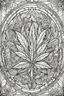 Placeholder: outline art for stoners coloring pages with A very simple stained glass style design featuring swirling smoke patterns and intricate cannabis leaf details., white background, sketch style, fully body, only use outline, mandala style, clean line art, white background, no shadows and clear and well outlined