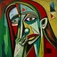 Placeholder: picasso huilende vrouw abstract schilderrij