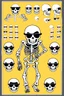 Placeholder: skeleton whit cool sunglasses, GG emotes, sprite sheet