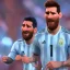 Placeholder: perfect face lionel messi happy, highly detailed, wearing Argentina