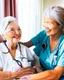 Placeholder: A warm, inviting image of a caring nurse providing personalized care to a smiling patient at home