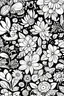 Placeholder: pretty Cute simple beautiful girly feminine cartoonish pattern for coloring pages, use only black and white, clear crisp outlines