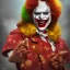 Placeholder: Insanely detailed portrait of Ronald McDonald like DC's Joker, in front of a McDonald's:: perfect proportions :: by Artgerm, Greg Olsen, Pixar, WLOP :: hyperrealistic, hyper detailed, photorealistic :: a masterpiece, incredible composition, amazing depth, imposing, meticulously composed, 8k :: unreal engine :: Mappa studios :: detailed matte painting, deep color, fantastical, intricate detail, splash screen, complementary colors, fantasy concept art, 8k resolution trending on Artstation