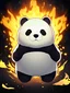 Placeholder: Panda with golden aura around its body