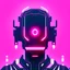 Placeholder: pink short logo in cyberpunk style