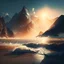 Placeholder: the mountains, the seashore and the sun