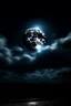 Placeholder: dark night with full moon sky