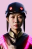 Placeholder: portrait, Asian woman samurai warrior :: symmetry photography, cyberpunk style :: helmet, leather dress, japanese traditional ornaments, pink, white, black, led wires, glow eyes, cinematic, Ultra realistic, dark scene, soft color, highly detailed, unreal engine 5, RTX, ultra detail, 3d, finely drawn, high definition.