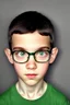 Placeholder: Book description: A boy with thin face, black hair and bright-green eyes. He wore round glasses. very thin scar on forehead