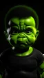 Placeholder: cute baby hulk, photo realistic, wearing a tshirt unreal engine, cinematic lighting, 8k in black background