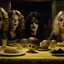 Placeholder: Spooky, ultra realistic distress, dining, ultra realistic hot woman, nose, giant eye on a table, organic hot bondes, bredst, dynamic, anguish, excited and lively scene, hypermaximalist figures, Creepy the Ring Alfred Hitchcock, Sam Raimi, insanely detailed, sinister, John Carpenter, Dario Argento, ornate